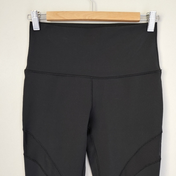 Ivivva Lululemon Rhythmic Tights Leggings High Low Mesh Size 14 Black - Picture 7 of 15